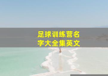 足球训练营名字大全集英文