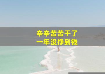 辛辛苦苦干了一年没挣到钱