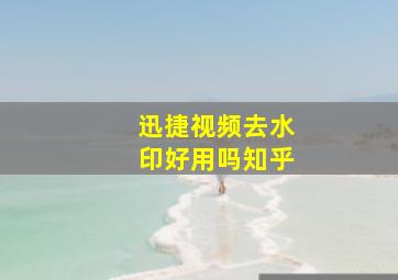 迅捷视频去水印好用吗知乎