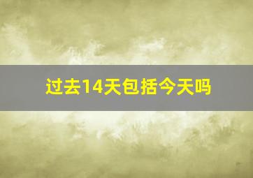 过去14天包括今天吗