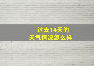 过去14天的天气情况怎么样