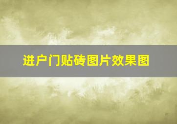 进户门贴砖图片效果图