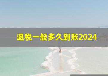 退税一般多久到账2024