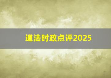 道法时政点评2025