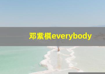 邓紫棋everybody