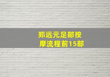 郑远元足部按摩流程前15部