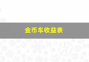 金币车收益表