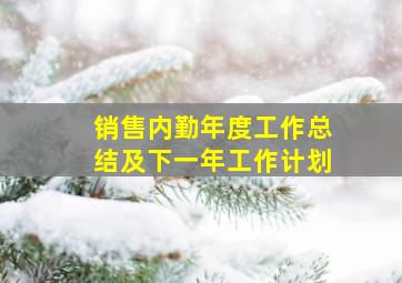 销售内勤年度工作总结及下一年工作计划