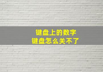 键盘上的数字键盘怎么关不了