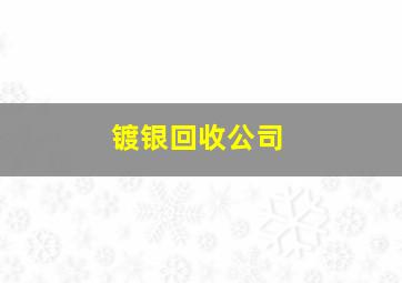 镀银回收公司