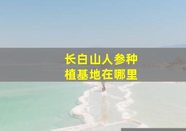 长白山人参种植基地在哪里