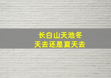 长白山天池冬天去还是夏天去