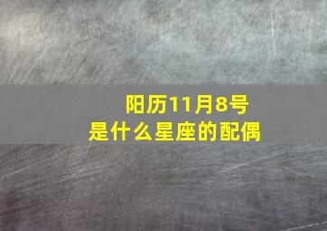 阳历11月8号是什么星座的配偶