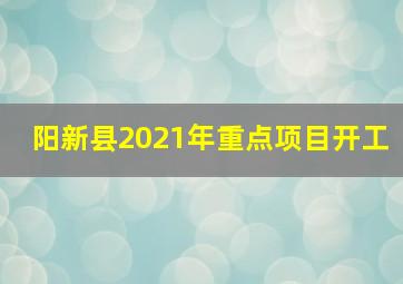 阳新县2021年重点项目开工