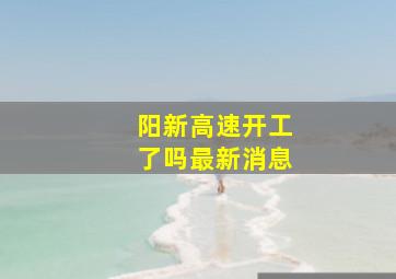 阳新高速开工了吗最新消息