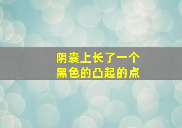 阴囊上长了一个黑色的凸起的点