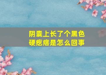 阴囊上长了个黑色硬疙瘩是怎么回事