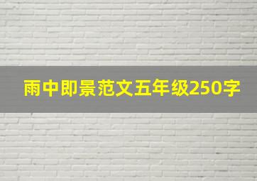 雨中即景范文五年级250字