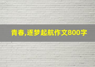 青春,逐梦起航作文800字