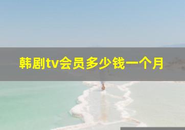 韩剧tv会员多少钱一个月