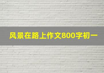 风景在路上作文800字初一