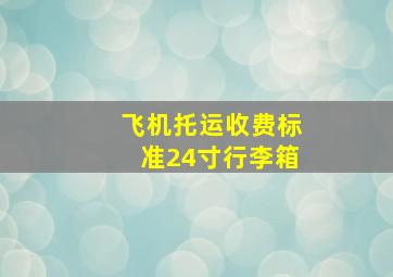 飞机托运收费标准24寸行李箱