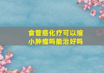 食管癌化疗可以缩小肿瘤吗能治好吗