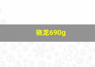 骁龙690g