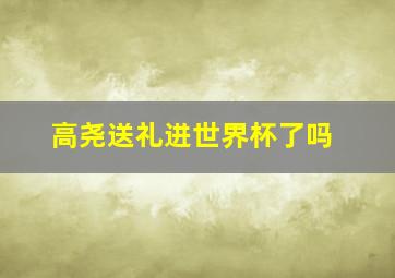 高尧送礼进世界杯了吗