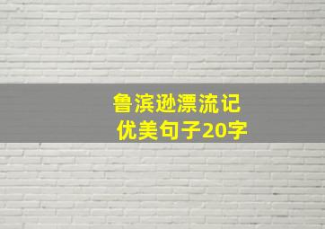 鲁滨逊漂流记优美句子20字