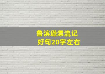 鲁滨逊漂流记好句20字左右