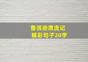 鲁滨逊漂流记精彩句子20字