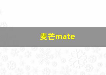 麦芒mate