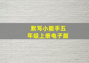 默写小能手五年级上册电子版